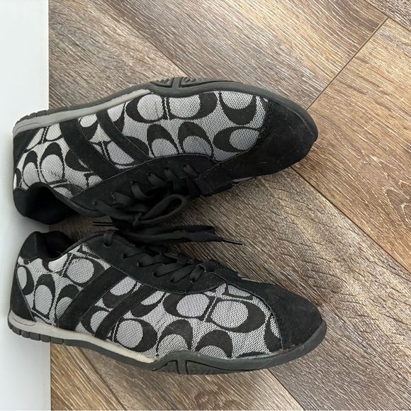 Coach monogram Black & Grey Shoes Sz 8 - Picture 9 of 9
